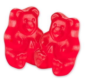 Albanese Wild Cherry Gummi Bears  gummy candy in red